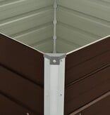VidaXL Plantenbak verhoogd 100x100x77 cm gegalvaniseerd staal bruin