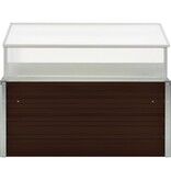 VidaXL Tuinkas 100x100x85 cm gegalvaniseerd staal bruin