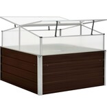 VidaXL Tuinkas 100x100x85 cm gegalvaniseerd staal bruin