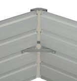 VidaXL Plantenbak verhoogd 129x129x46 cm gegalvaniseerd staal bruin