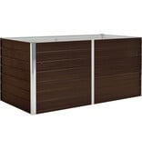 VidaXL Plantenbak verhoogd 160x80x77 cm gegalvaniseerd staal bruin