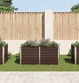 VidaXL Plantenbak verhoogd 160x80x77 cm gegalvaniseerd staal bruin