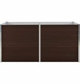 VidaXL Plantenbak verhoogd 160x80x77 cm gegalvaniseerd staal bruin