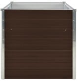 VidaXL Plantenbak verhoogd 160x80x77 cm gegalvaniseerd staal bruin