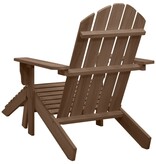 VidaXL Tuinstoel met voetenbank hout bruin