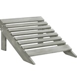 VidaXL Tuinstoel met voetenbank hout grijs