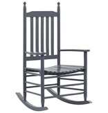 VidaXL Schommelstoel met gebogen zitting populierenhout grijs