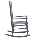 VidaXL Schommelstoel met gebogen zitting populierenhout grijs