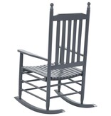 VidaXL Schommelstoel met gebogen zitting populierenhout grijs