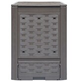 VidaXL Compostbak 300 L 60x60x83 cm kunststof rattan bruin