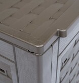 VidaXL Compostbak 300 L 60x60x83 cm kunststof rattan bruin