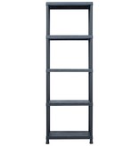 VidaXL Opbergrek 125 kg 60x30x180 cm kunststof zwart