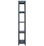 VidaXL Opbergrek 125 kg 60x30x180 cm kunststof zwart