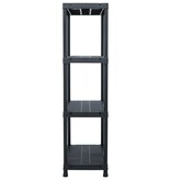 VidaXL Opbergrek 100 kg 60x30x138 cm kunststof zwart