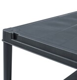 VidaXL Opbergrek 100 kg 60x30x138 cm kunststof zwart