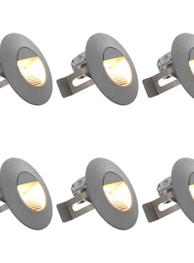 VidaXL LED-buitenwandlampen 6 st 5 W rond zilverkleurig