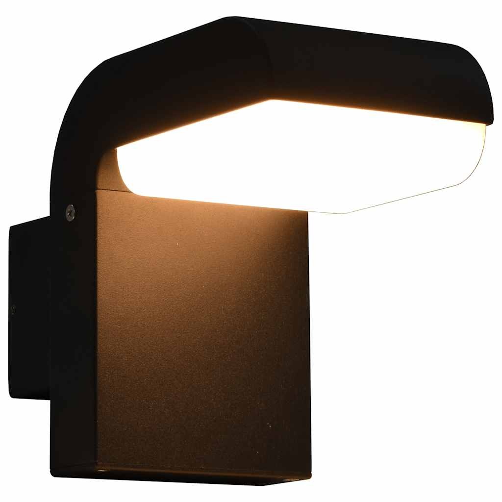 VidaXL LED-buitenwandlamp 9 W ovaal zwart