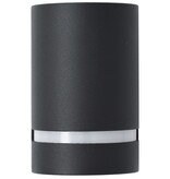 VidaXL Buitenwandlampen 2 st 35 W halfrond zwart