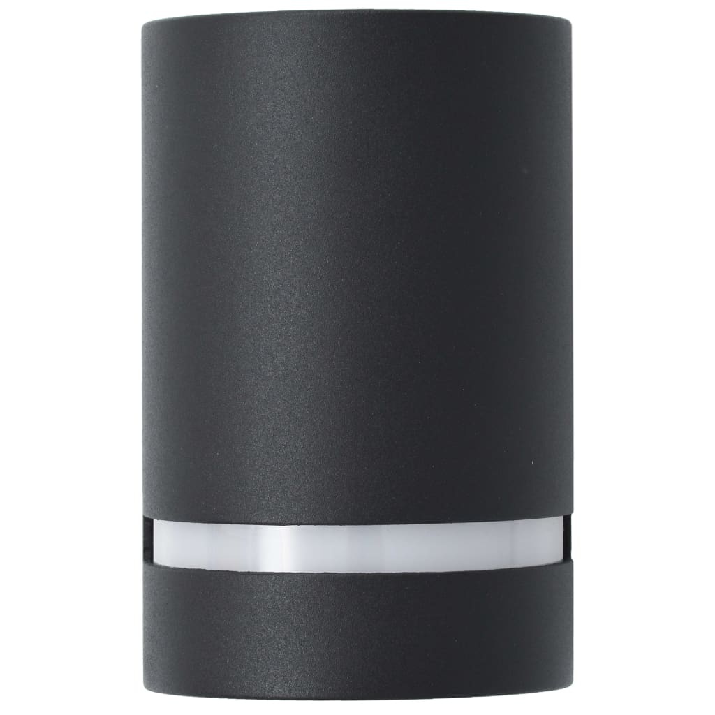 VidaXL Buitenwandlampen 2 st 35 W halfrond zwart