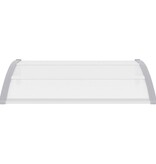 VidaXL Deurluifel 120x100 cm PC grijs