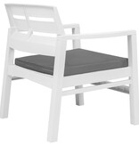 VidaXL 3-delige Loungeset kunststof wit