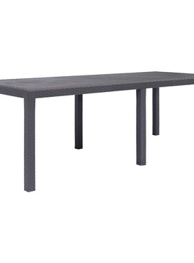 VidaXL Tuintafel 220x90x72 cm rattan-look kunststof bruin
