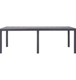 VidaXL Tuintafel 220x90x72 cm rattan-look kunststof bruin
