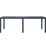 VidaXL Tuintafel 220x90x72 cm rattan-look kunststof antraciet