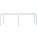 VidaXL Tuintafel 220x90x72 cm rattan-look kunststof wit