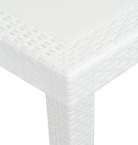 VidaXL Tuintafel 220x90x72 cm rattan-look kunststof wit