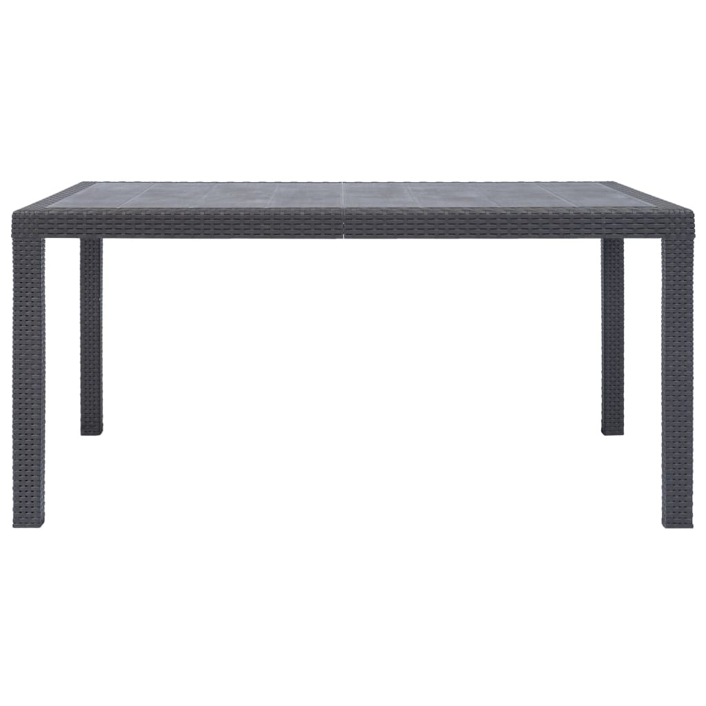 VidaXL Tuintafel 150x90x72 cm rattan-look kunststof bruin