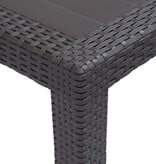 VidaXL Tuintafel 150x90x72 cm rattan-look kunststof bruin