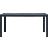 VidaXL Tuintafel 150x90x72 cm rattan-look kunststof antraciet