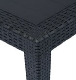 VidaXL Tuintafel 150x90x72 cm rattan-look kunststof antraciet