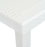 VidaXL Tuintafel 150x90x72 cm rattan-look kunststof wit