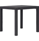 VidaXL Tuintafel 79x79x72 cm rattan-look kunststof bruin