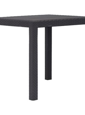 VidaXL Tuintafel 79x79x72 cm rattan-look kunststof bruin