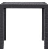 VidaXL Tuintafel 79x79x72 cm rattan-look kunststof bruin