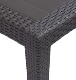 VidaXL Tuintafel 79x79x72 cm rattan-look kunststof bruin
