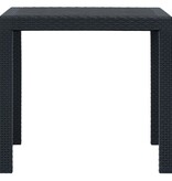 VidaXL Tuintafel 79x79x72 cm rattan-look kunststof antraciet