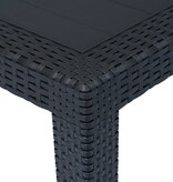 VidaXL Tuintafel 79x79x72 cm rattan-look kunststof antraciet