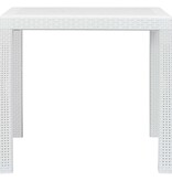 VidaXL Tuintafel 79x79x72 cm rattan-look kunststof wit