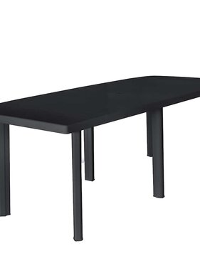 VidaXL Tuintafel 216x90x72 cm kunststof antraciet