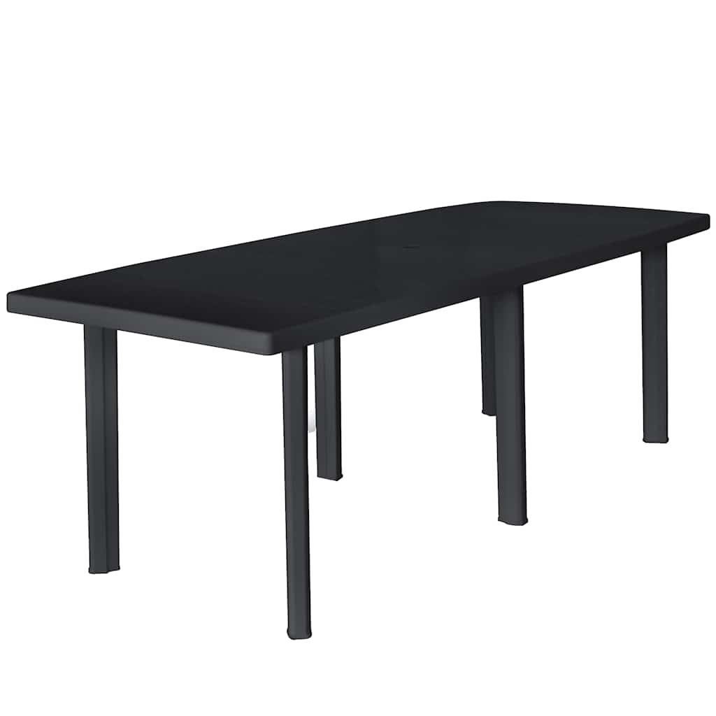VidaXL Tuintafel 216x90x72 cm kunststof antraciet