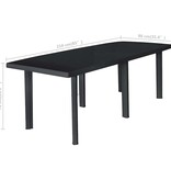 VidaXL Tuintafel 216x90x72 cm kunststof antraciet