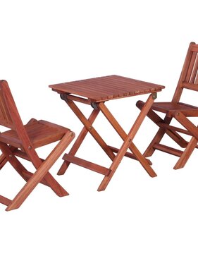 VidaXL 3-delige Bistroset voor kinderen massief eucalyptushout