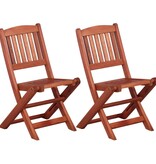 VidaXL 3-delige Bistroset voor kinderen massief eucalyptushout