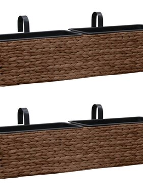 VidaXL Plantenbakken 2 st waterhyacint bruin