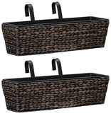 VidaXL Plantenbakken 2 st waterhyacint bruin