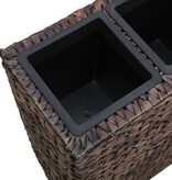 VidaXL Plantenbak verhoogd met 4 potten waterhyacint bruin